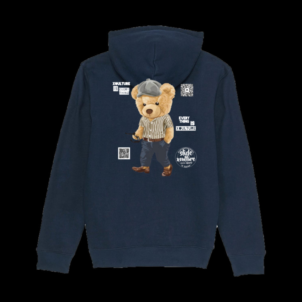 Slide Xoulture: Teddy Bear Xoulture 1. in black Unisex Eco-Premium Hoodie Sweatshirt | Stanley/Stella Cruiser STSU822 Slide Xoulture: Teddy Bear Xoulture 1. in black Unisex Eco-Premium Hoodie Sweatshirt | Stanley/Stella Cruiser STSU822