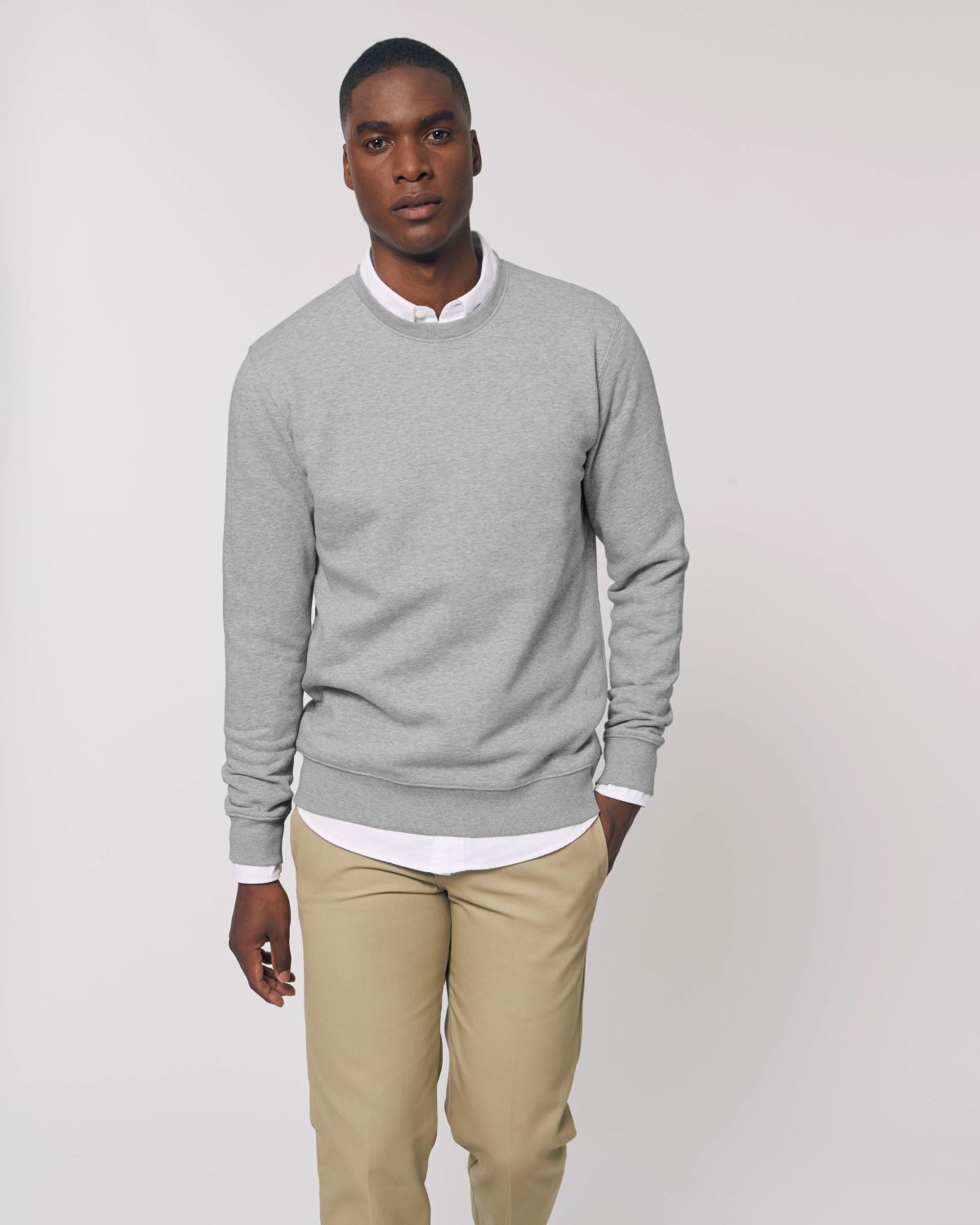 Stanley/Stella's - Changer Jumper - Heather Grey Stanley/Stella's - Changer Jumper - Heather Grey