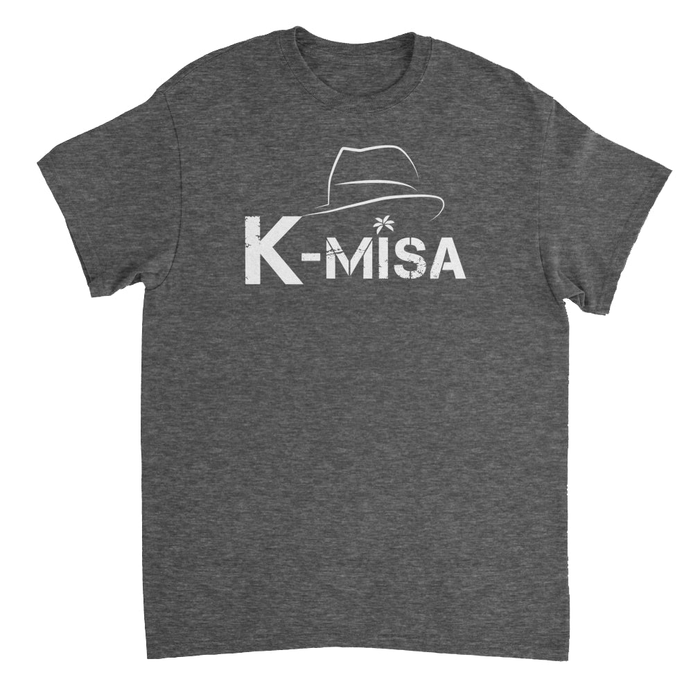 K-Misa Youth Essential Heavy Crew Neck T-shirt (5000B) - Logo Blanc K-Misa Youth Essential Heavy Crew Neck T-shirt (5000B) - Logo Blanc