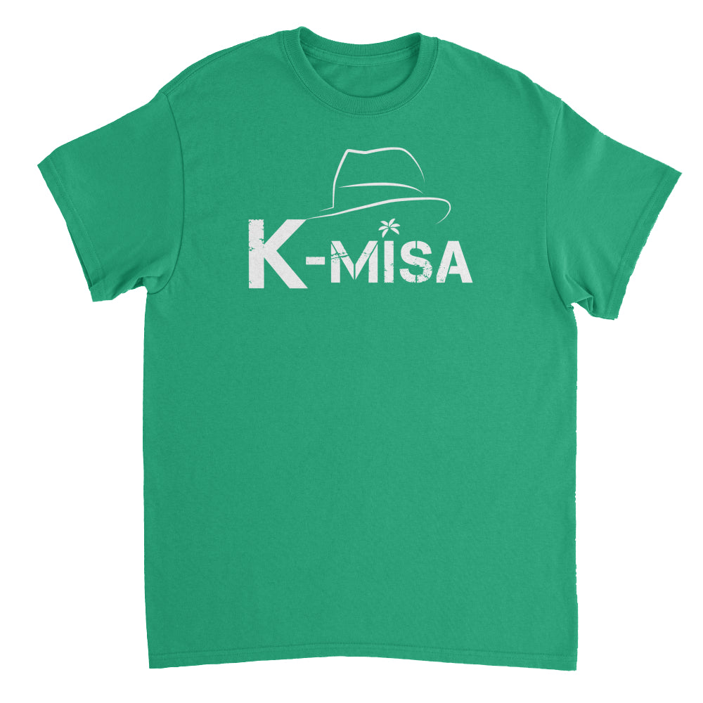 K-Misa Youth Essential Heavy Crew Neck T-shirt (5000B) - Logo Blanc K-Misa Youth Essential Heavy Crew Neck T-shirt (5000B) - Logo Blanc