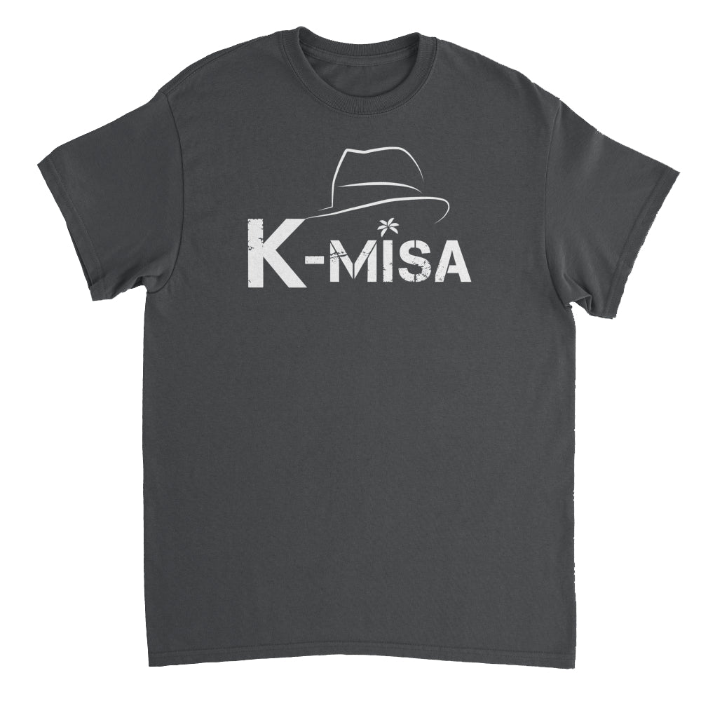 K-Misa Youth Essential Heavy Crew Neck T-shirt (5000B) - Logo Blanc K-Misa Youth Essential Heavy Crew Neck T-shirt (5000B) - Logo Blanc