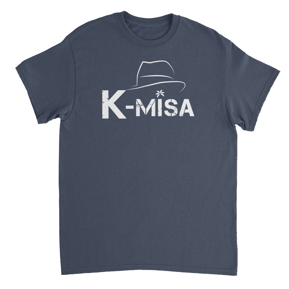 K-Misa Youth Essential Heavy Crew Neck T-shirt (5000B) - Logo Blanc K-Misa Youth Essential Heavy Crew Neck T-shirt (5000B) - Logo Blanc