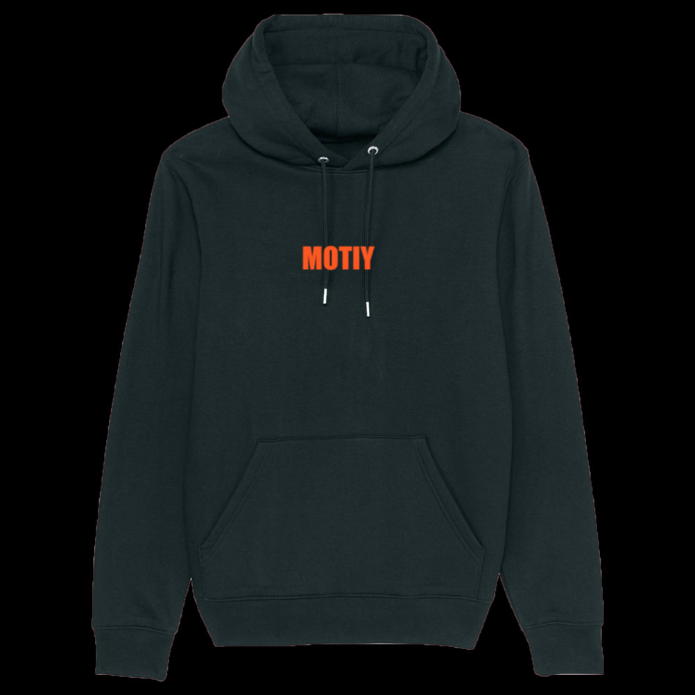 MOTIY Unisex black/orange desert graphic hoodie