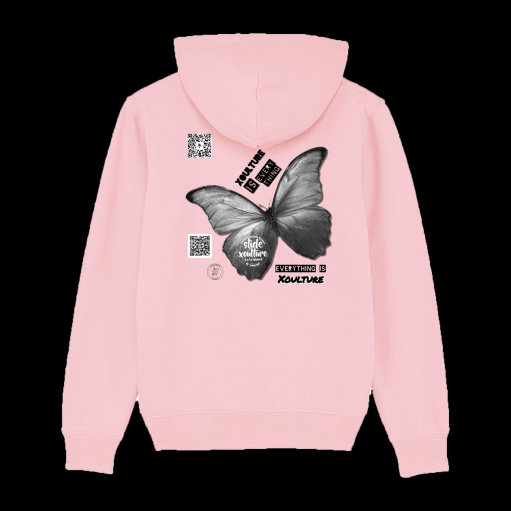 Slide Xoulture: Butterfly Xoulture 1. Shaded Butterfly Unisex Eco-Premium Hoodie Sweatshirt | Stanley/Stella Cruiser STSU822