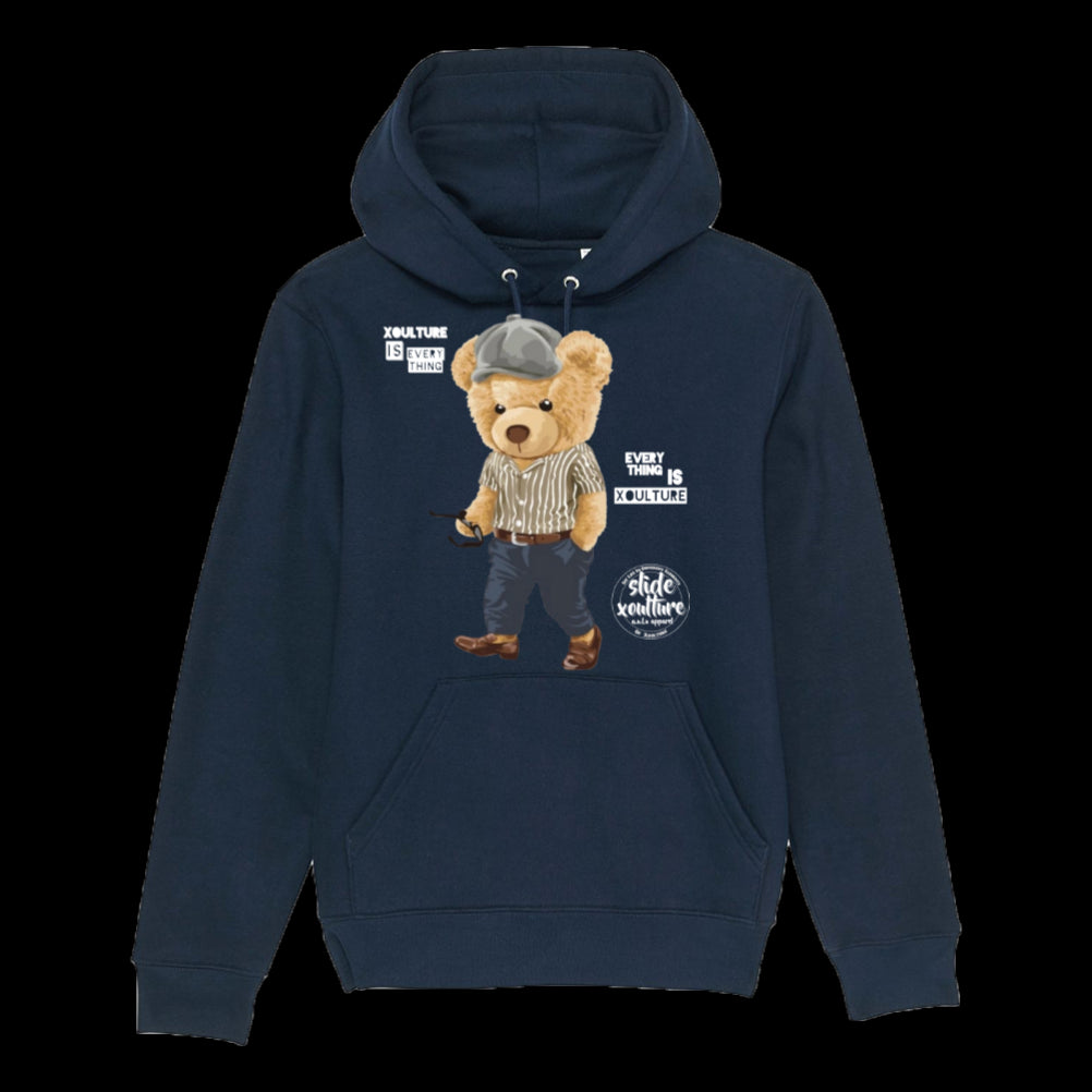 Slide Xoulture: Teddy Bear Xoulture 1. in black Unisex Eco-Premium Hoodie Sweatshirt | Stanley/Stella Cruiser STSU822