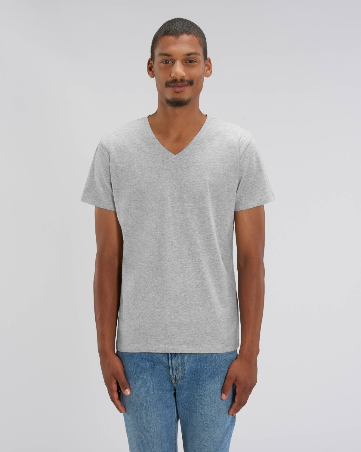 Stanley/Stella's - Presenter Tshirt V-neck - Heather Grey