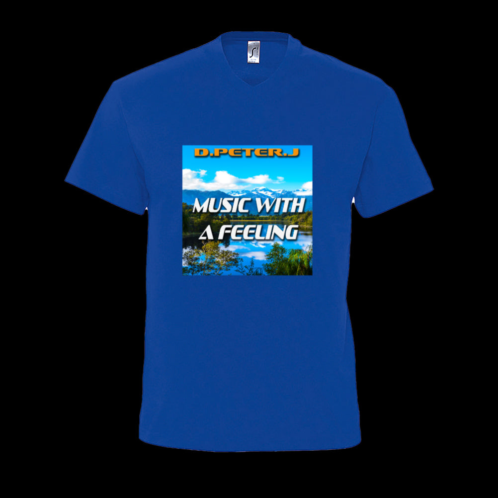 Men's Basic V-Neck T-Shirt | Music With A Feeling album