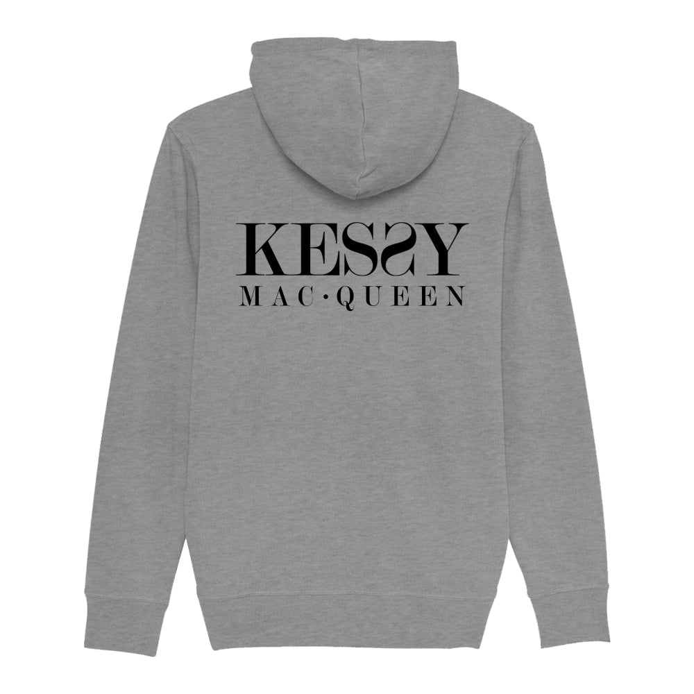 Kessy Mac Queen Unisex Eco-Premium Zip-Thru Hoodie - Black Logo