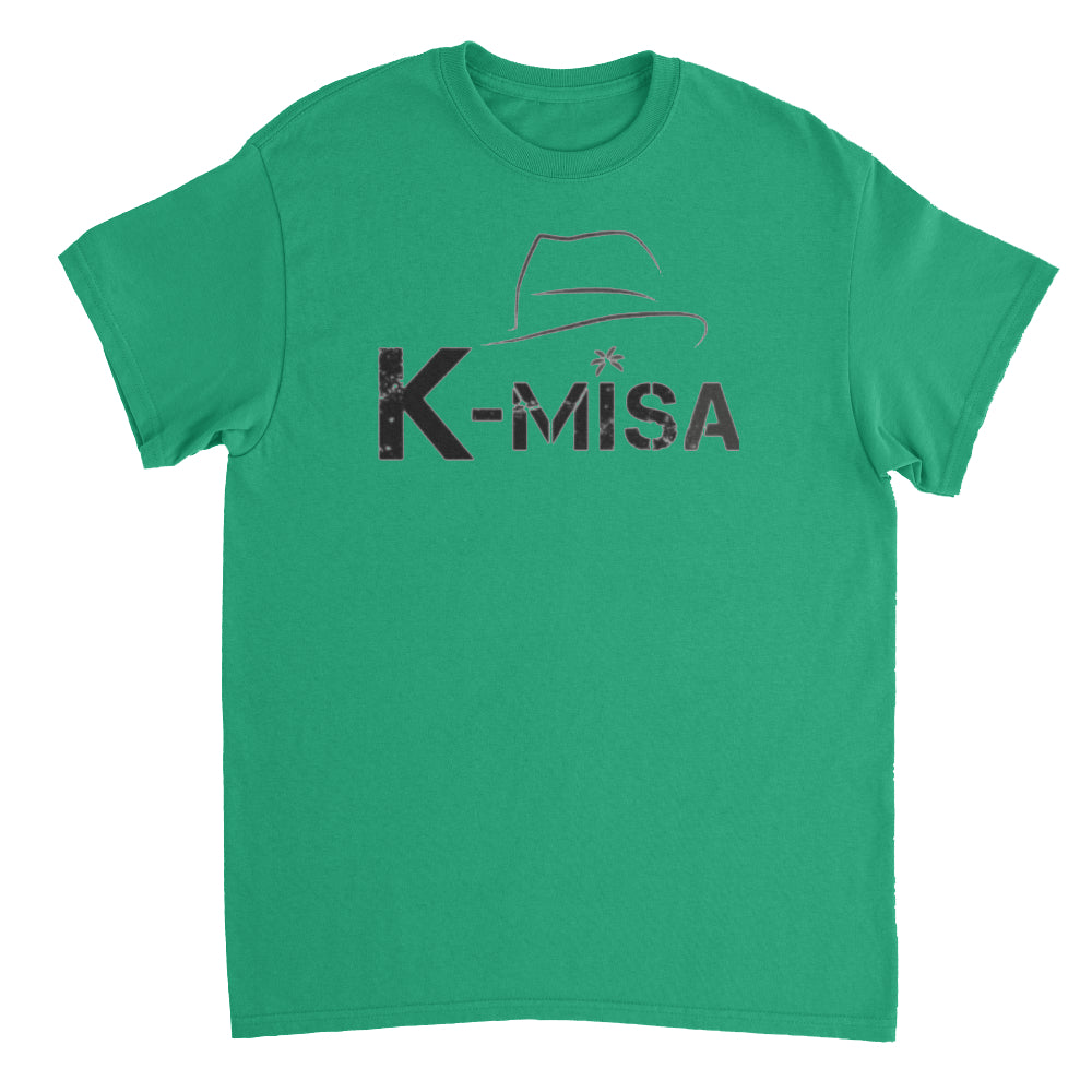 K-Misa Youth Essential Heavy Crew Neck T-shirt (5000B) - Logo Noir