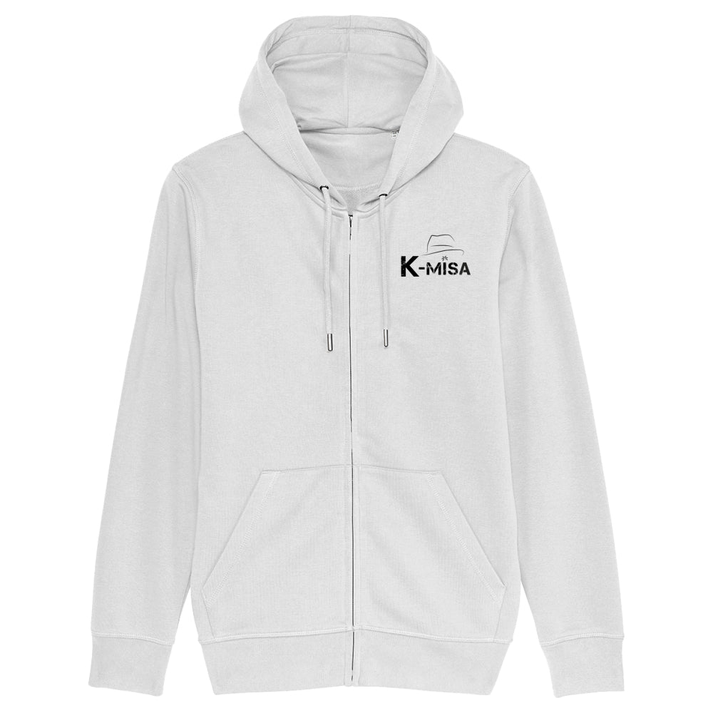 K-Misa Unisex Eco-Premium Zip-Thru Hoodie (STSU820) - Logo Noir