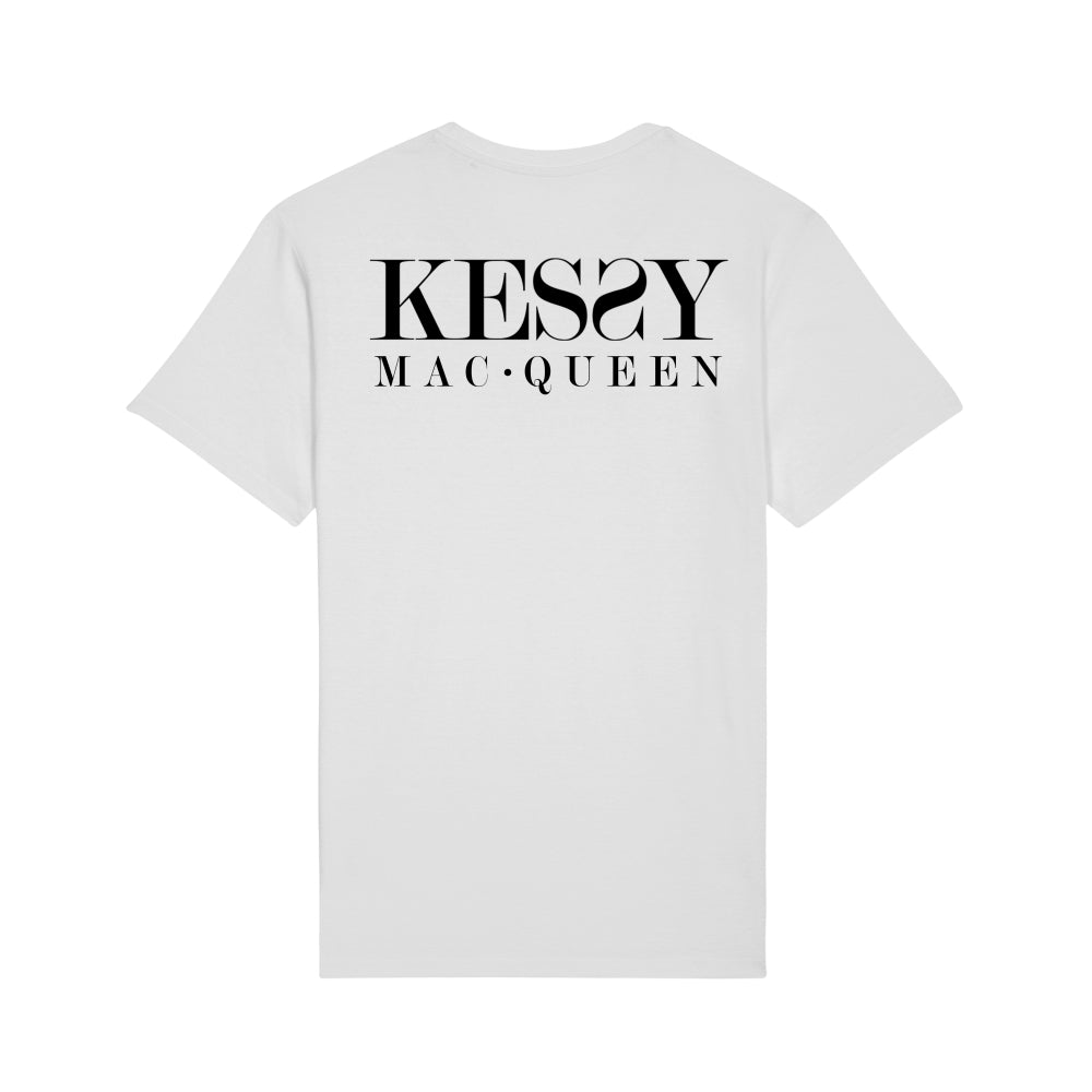 Kessy Mac Queen Unisex Eco-Premium Crew Neck T-shirt - Black Logo