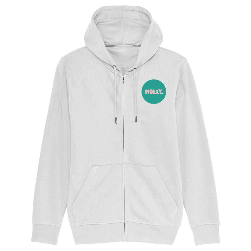 MOLLY. Unisex Eco-Premium Zip-Thru Hoodie