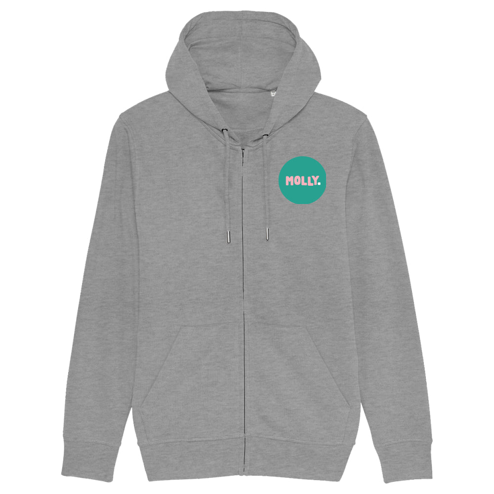 MOLLY. Unisex Eco-Premium Zip-Thru Hoodie