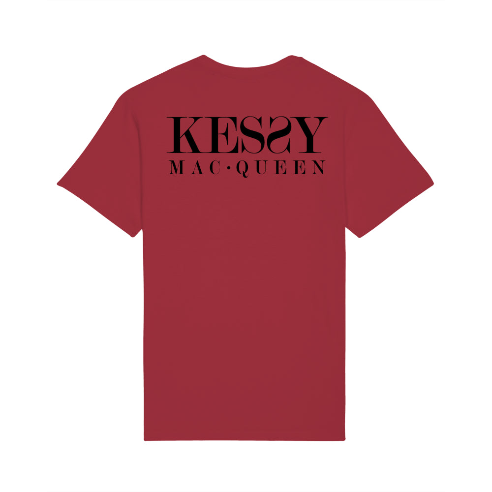 Kessy Mac Queen Unisex Eco-Premium Crew Neck T-shirt - Black Logo